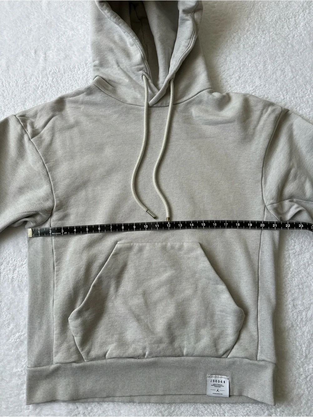 Nike Air Jordan Heavyweight Fleece Pullover Hoodie Cream Oatmeal Size Small